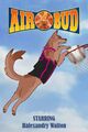 A digitally drawn parody of the posters of the Air Bud movie franchise. It features Halexandrey Walton, a coyote wearing a Lift jersey, dunking a giant blaseball through a blasketball hoop. The background is a generic blue sky with clouds, and the text reads: "Air Bud: Starring Halexandrey Walton."