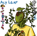 A digital drawing of Aly, a woman made out of vines with a pitcher plant for a head. she is wearing a yellow t-shirt with a picture of Bowser.