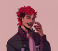 Edric Tosser with piercings laughing.png