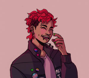 Edric Tosser with piercings laughing.png