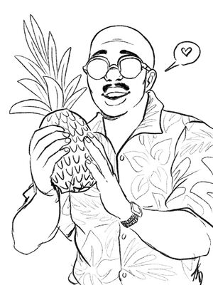 Terrell Bradley with a pineapple.jpg